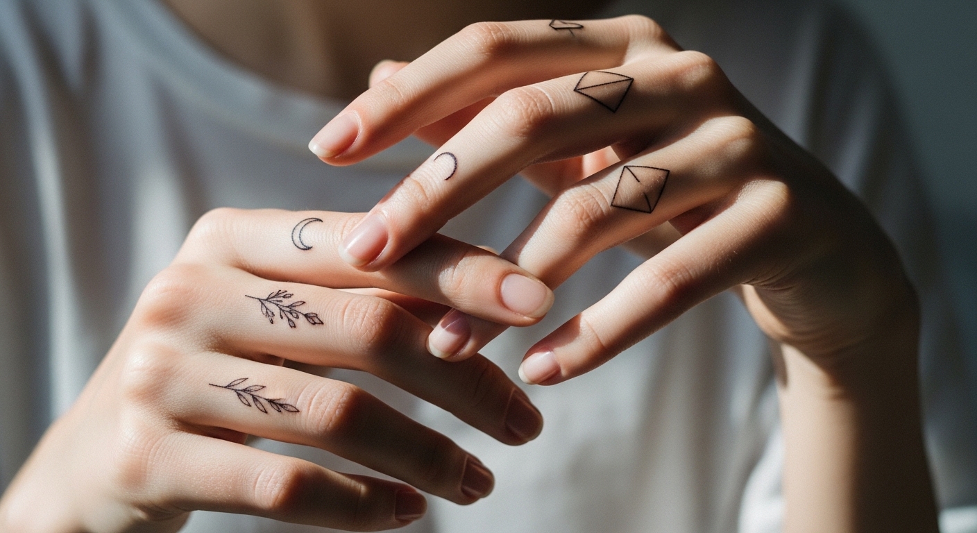 9 Edgy Fine Line Finger Tattoos Every Woman Will Love