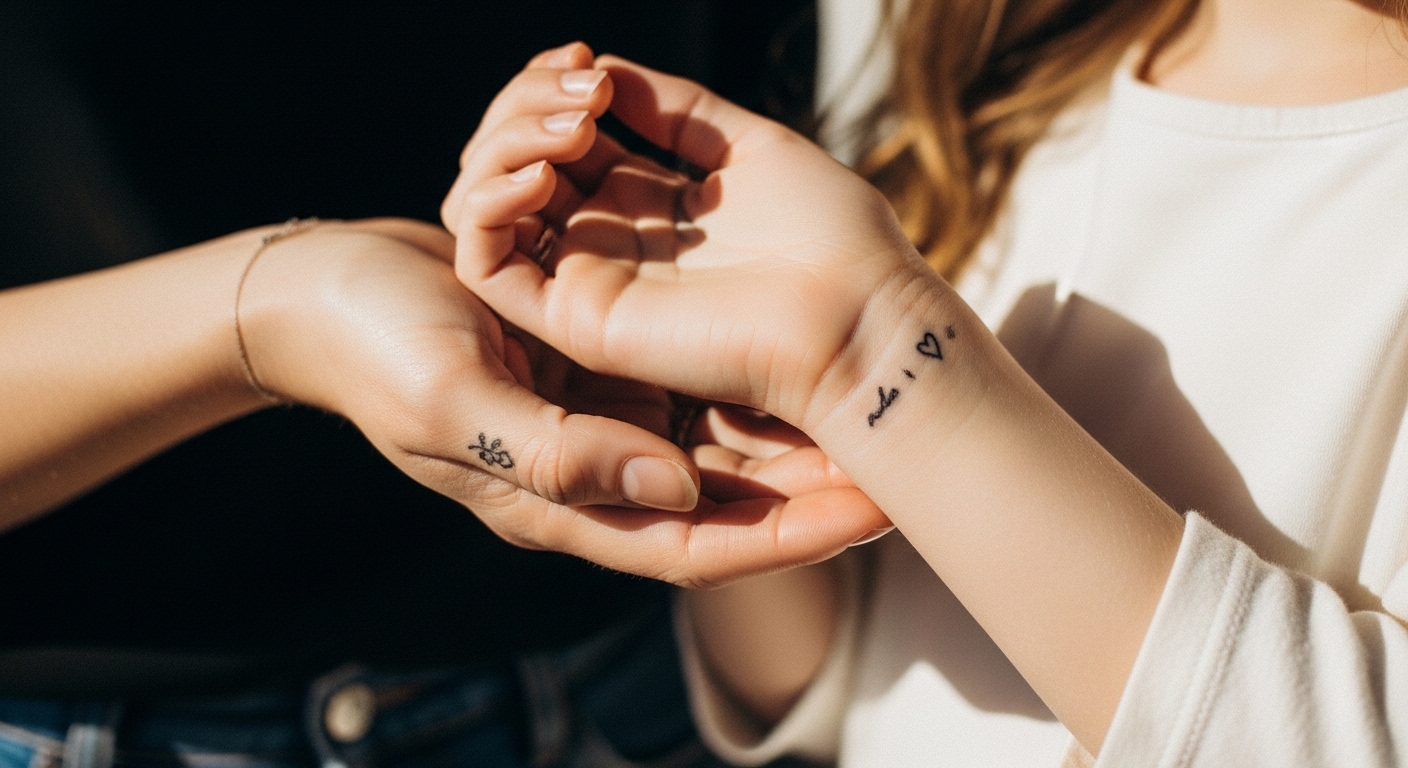 51 Beautiful Minimalist Mom Daughter Tattoos with Hidden Meaning