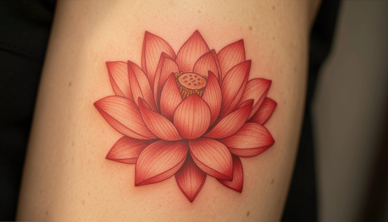 20 Charming Red Ink Lotus Flower Tattoos Going Viral in 2026