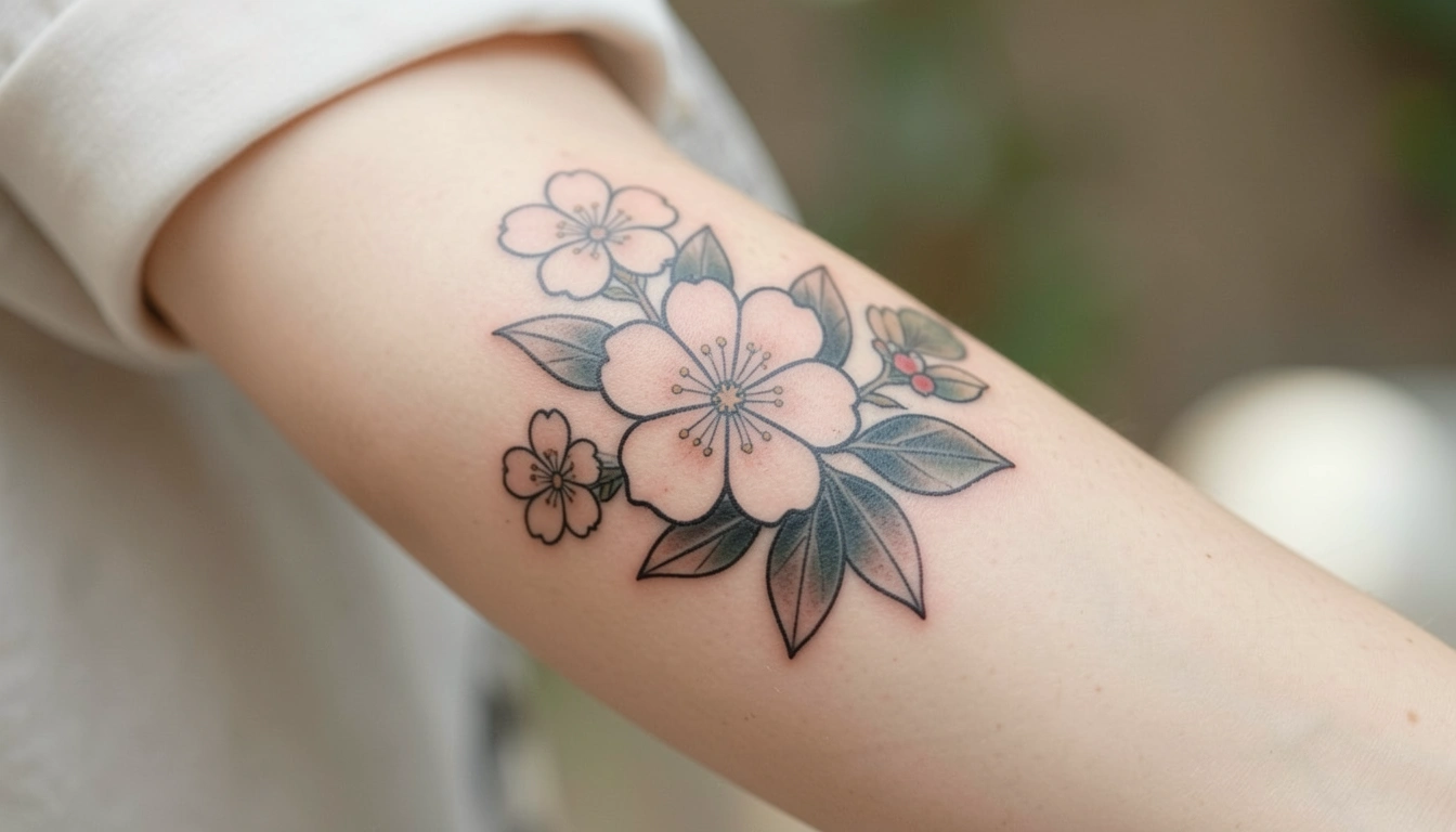 13 Standout Forearm Japanese Flower Tattoos Worth the Pain