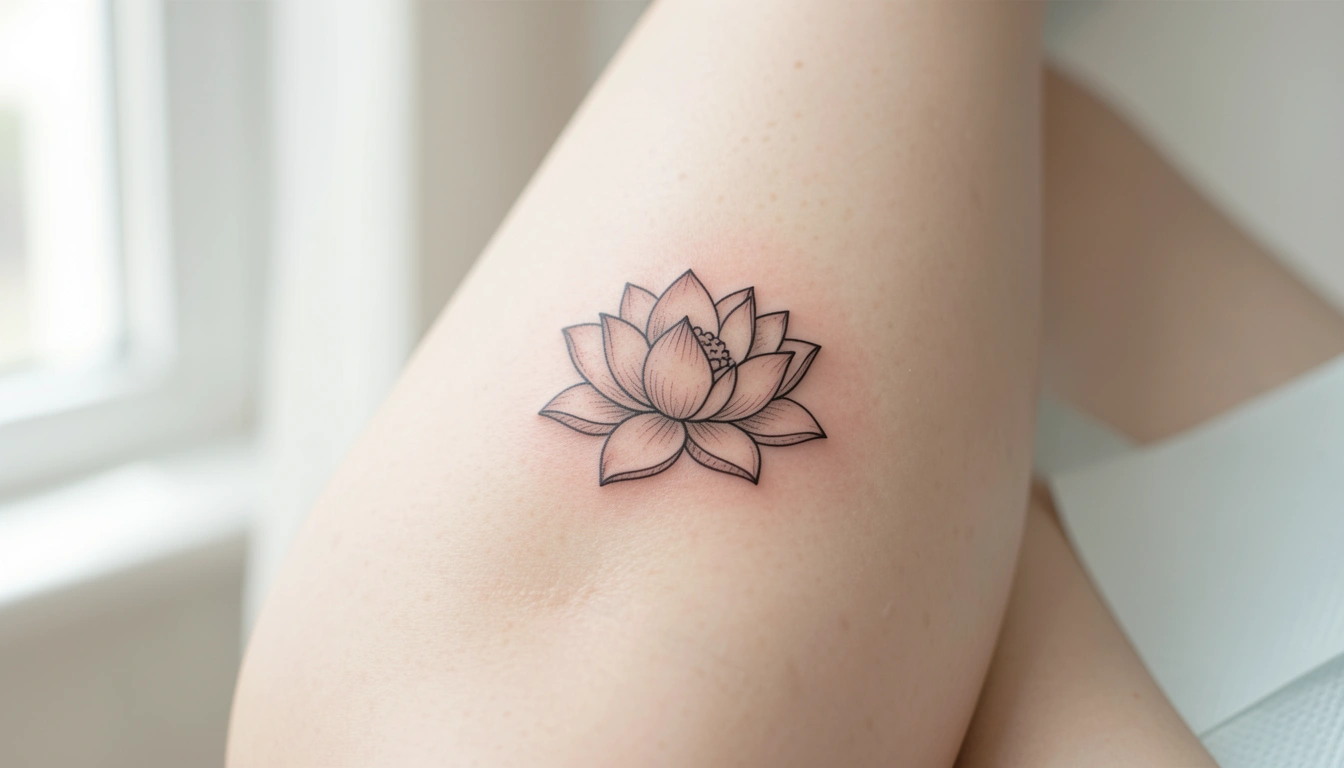 9 Aesthetic Minimalist Lotus Flower Tattoos Worth Stealing