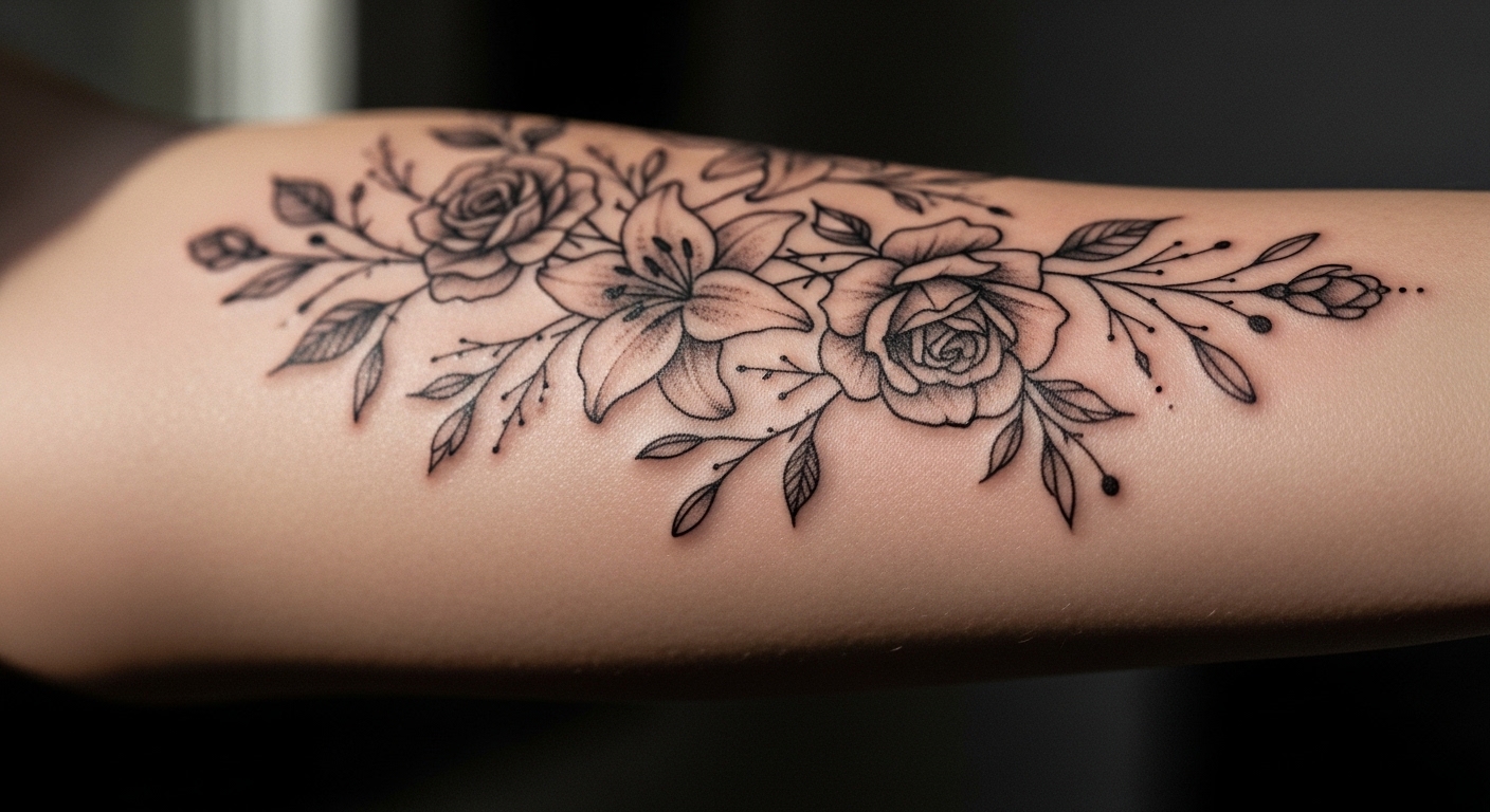 35 Powerful Floral Arm Tattoos Every Woman Will Love