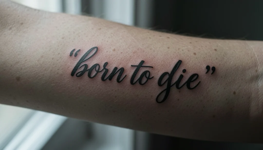 meaningful born to die tattoo