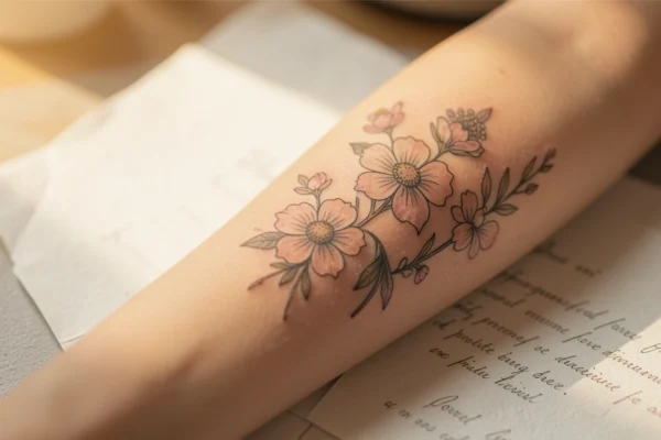21 Charming Floral Inner Arm Tattoos Every Woman Will Love