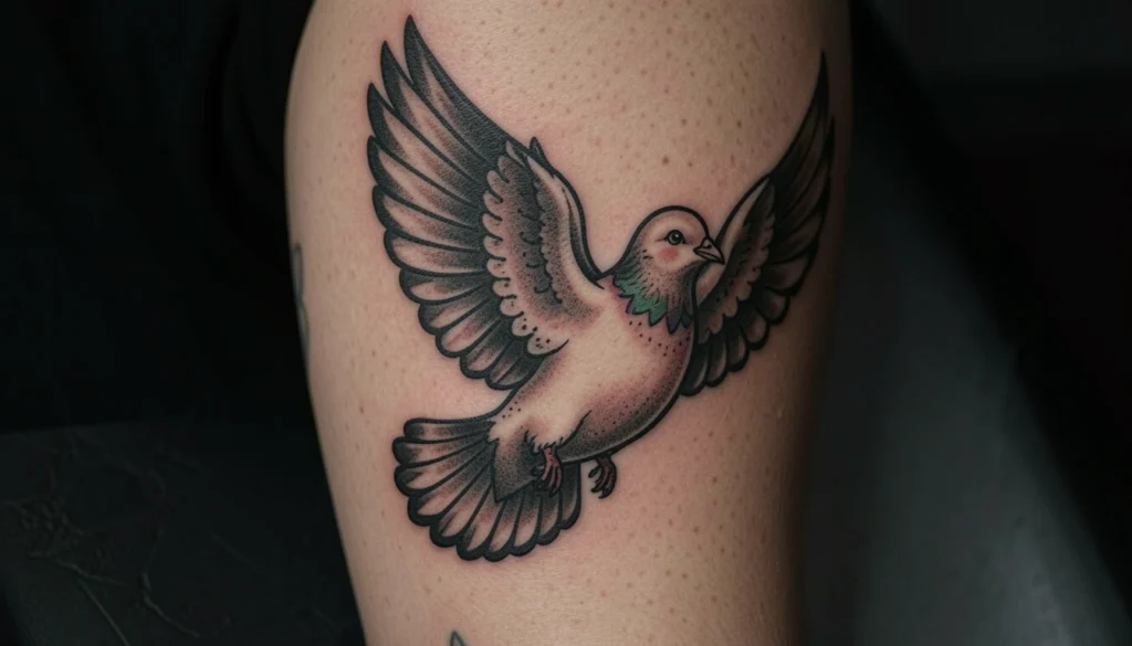 traditional dove tattoo men