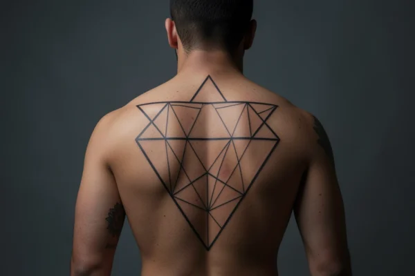 15 Subtle Geometric Full Back Tattoos Made for Bold Men
