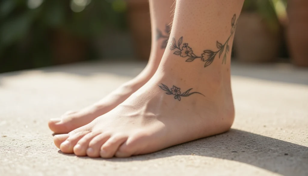 small foot tattoos for women