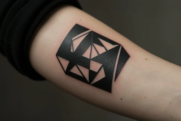 35 Bold Geometric Black Out Tattoos Worth Stealing