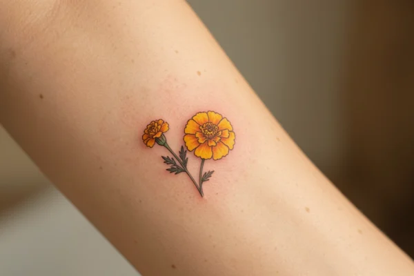 27 Beautiful Minimalist October Birth Flower Tattoos Worth Stealing
