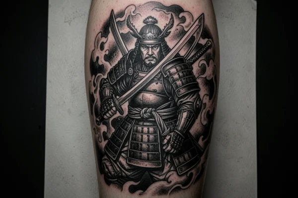 12 Creative Blackwork Japanese Warrior Tattoos You’ll Want to Try