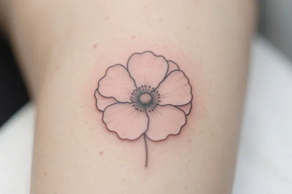11 Striking Minimalist August Birth Flower Tattoos You’ll Want to Try
