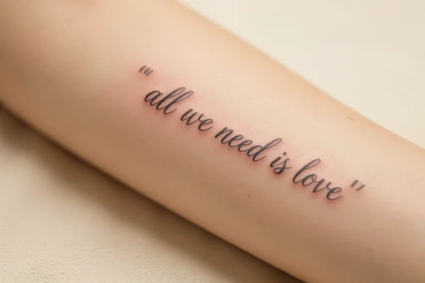 11 Beautiful Delicate All We Need Is Love Tattoos That Tell a Story