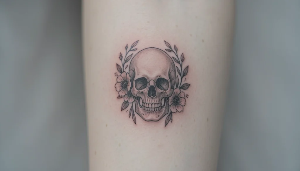small skull tattoo design
