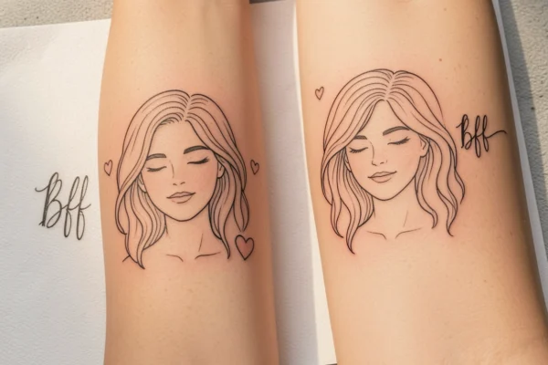 31 Charming Minimalist Matching BFF Tattoos Worth Trying