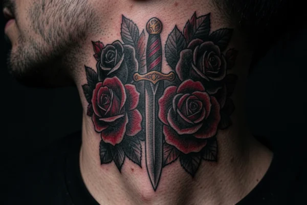 23 Classic Traditional Neck Tattoos for Modern Men