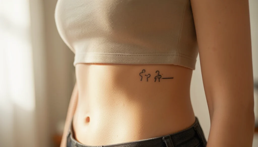 minimalist side tattoos women