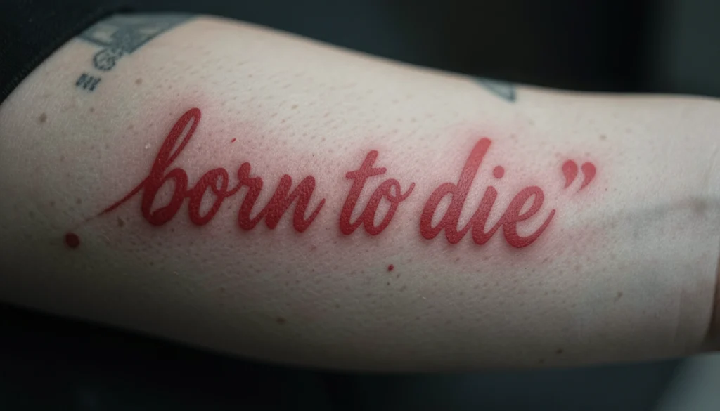 bold born to die tattoo aesthetic