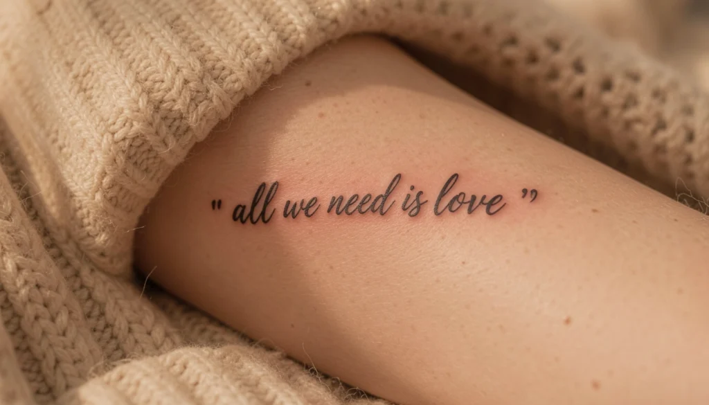 all we need is love tattoo ideas