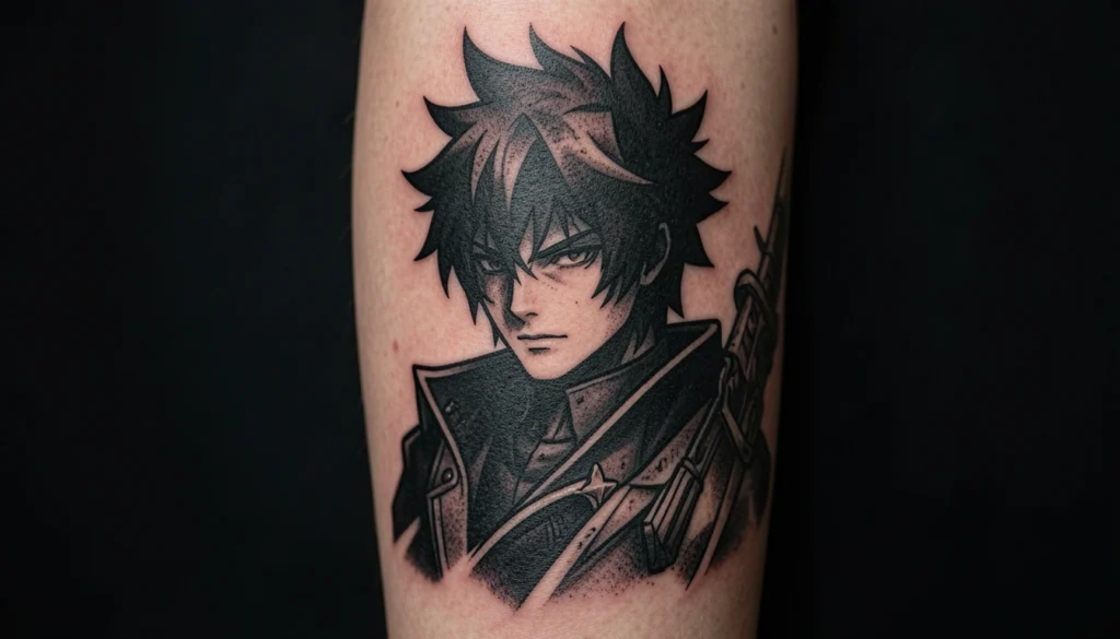 blackwork solo leveling tattoo aesthetic
