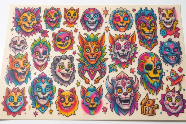 12 Chic Colorful New School Tattoos You’ll Want to Try