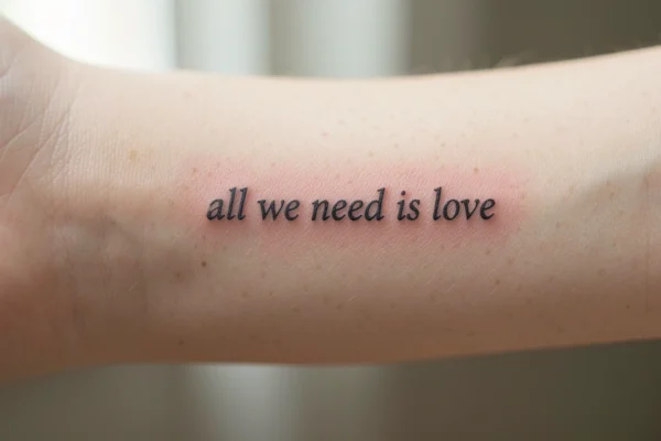 41 Soulful Small All We Need Is Love Tattoos That Tell a Story