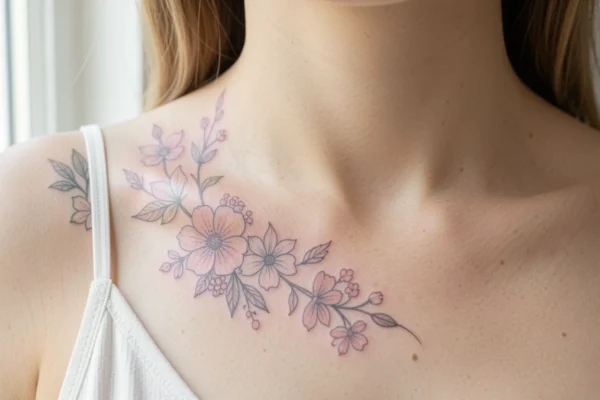 25 Fresh Delicate Collar Bone Tattoos Every Woman Will Love