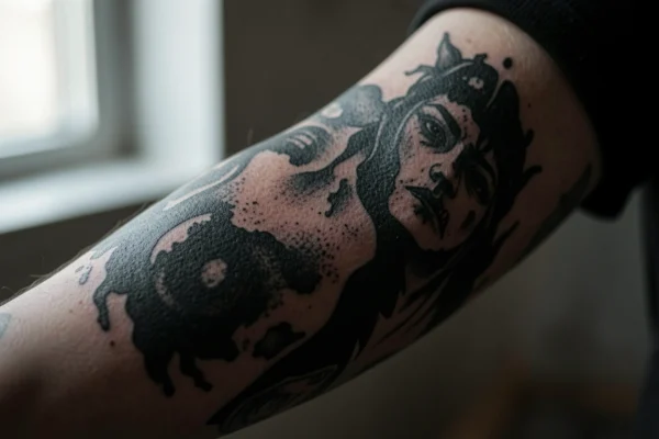 31 Striking Bold Black Work Tattoos for Modern Style