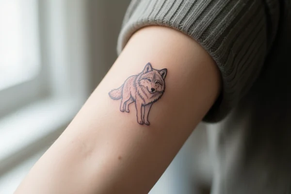 23 Chic Minimalist Wolf Tattoos for Bold Women