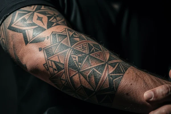 17 Cool Geometric Full Sleeve Tattoo Ideas for Men